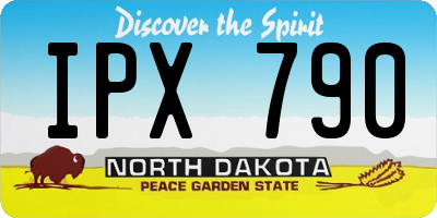 ND license plate IPX790