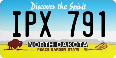 ND license plate IPX791