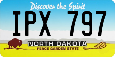 ND license plate IPX797
