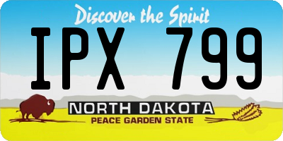 ND license plate IPX799