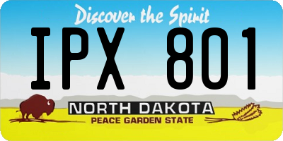 ND license plate IPX801