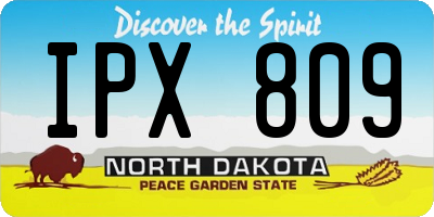 ND license plate IPX809