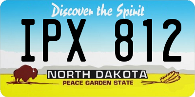 ND license plate IPX812