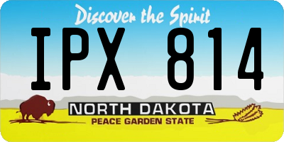 ND license plate IPX814