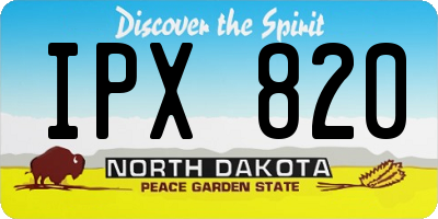 ND license plate IPX820