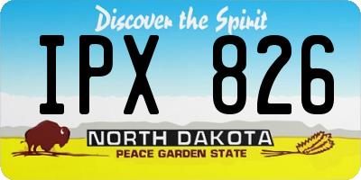 ND license plate IPX826
