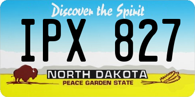 ND license plate IPX827