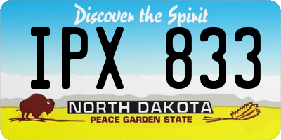 ND license plate IPX833