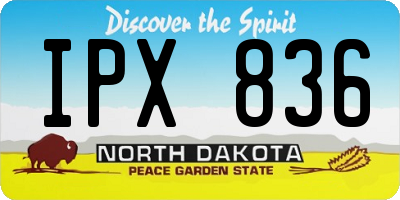 ND license plate IPX836