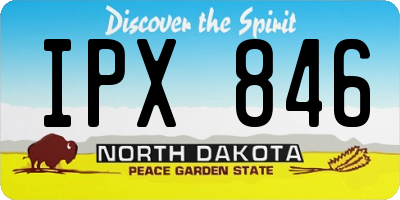ND license plate IPX846