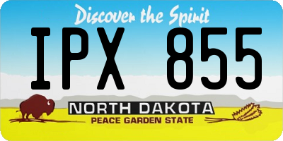 ND license plate IPX855