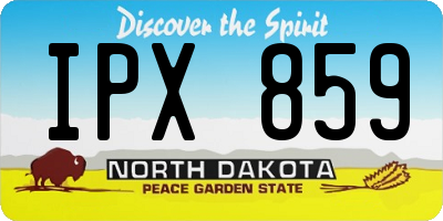 ND license plate IPX859