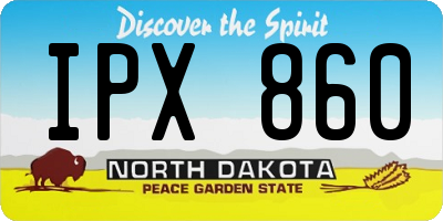 ND license plate IPX860