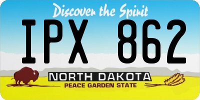ND license plate IPX862