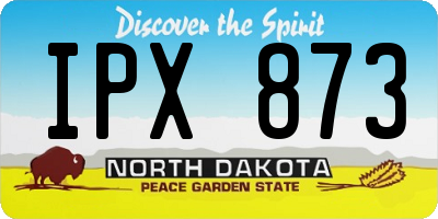 ND license plate IPX873