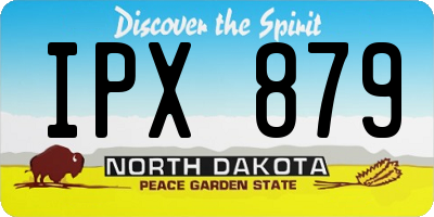 ND license plate IPX879