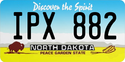 ND license plate IPX882