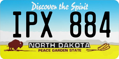 ND license plate IPX884