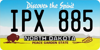 ND license plate IPX885