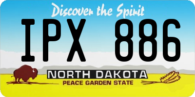 ND license plate IPX886