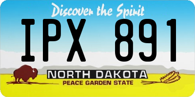 ND license plate IPX891