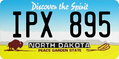 ND license plate IPX895