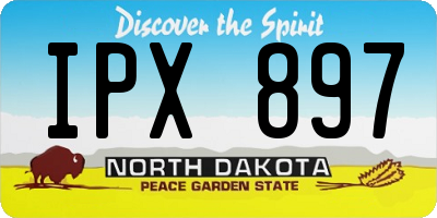 ND license plate IPX897
