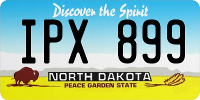 ND license plate IPX899
