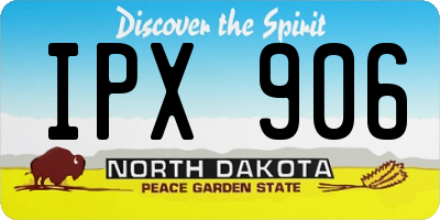 ND license plate IPX906