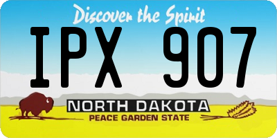 ND license plate IPX907