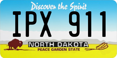ND license plate IPX911