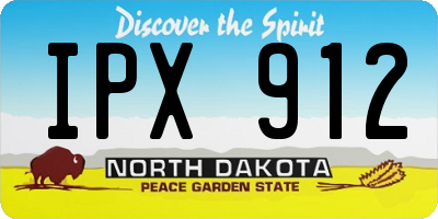 ND license plate IPX912