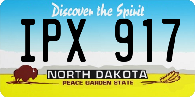 ND license plate IPX917