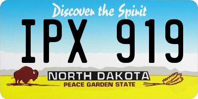 ND license plate IPX919