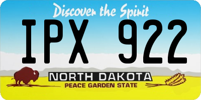 ND license plate IPX922