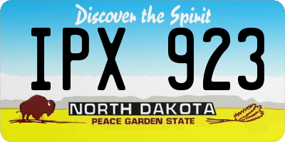 ND license plate IPX923