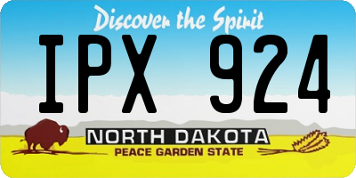 ND license plate IPX924