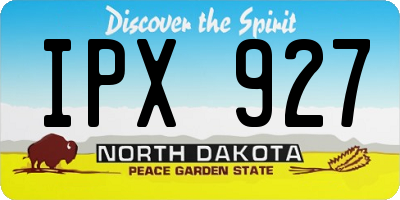 ND license plate IPX927