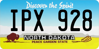 ND license plate IPX928