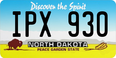 ND license plate IPX930