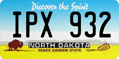 ND license plate IPX932