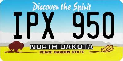 ND license plate IPX950