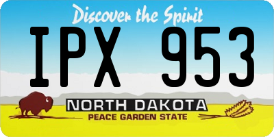 ND license plate IPX953