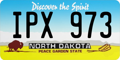 ND license plate IPX973