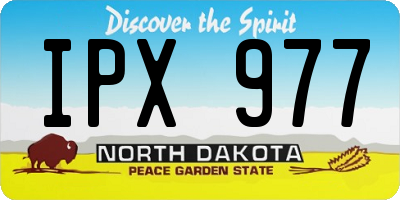 ND license plate IPX977
