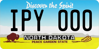 ND license plate IPY000
