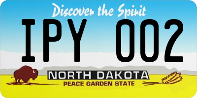 ND license plate IPY002