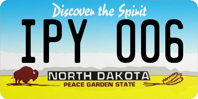 ND license plate IPY006