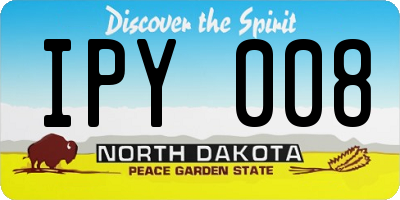 ND license plate IPY008