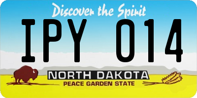 ND license plate IPY014